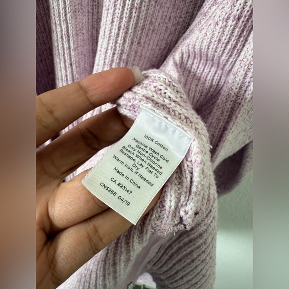 Talbots Soft Lavender Open-Front Cardigan - Picture 6 of 10